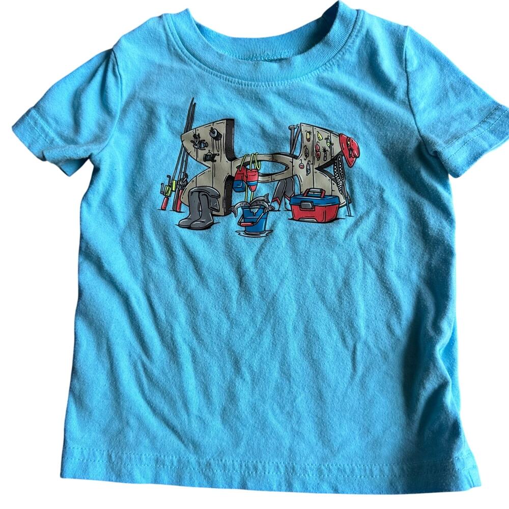 Under Armour Blue Fishing Graphic Tee - Size 12 Months